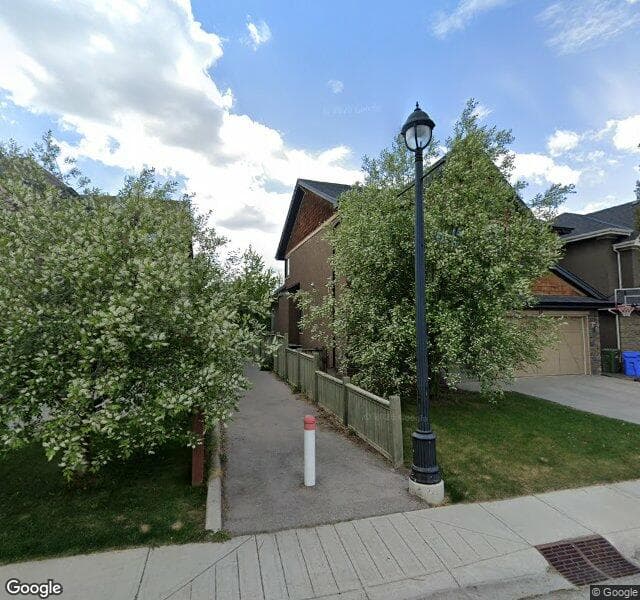 Street view of 49 W Coach Way SW, Calgary