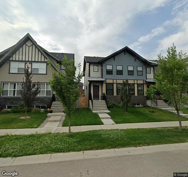 Street view of 8133 Masters Boulevard SE, Calgary