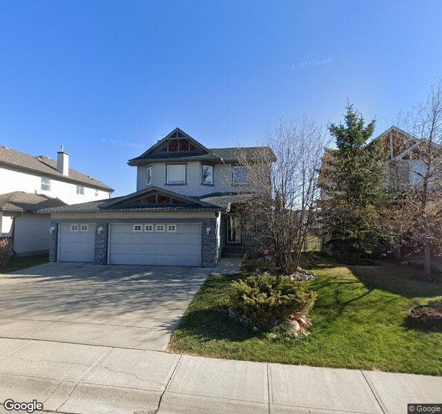 Street view of 50 Cougarstone Terrace SW, Calgary