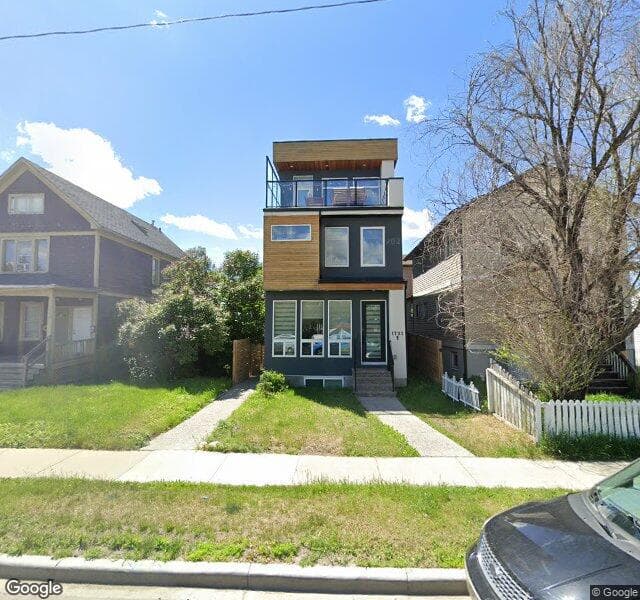 Street view of 2-1721 12 Avenue SW, Calgary