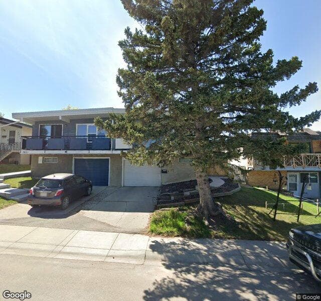 Street view of 7823 Hunterquay Road NW, Calgary