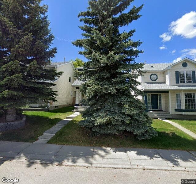Street view of 131 Hidden Green NW, Calgary