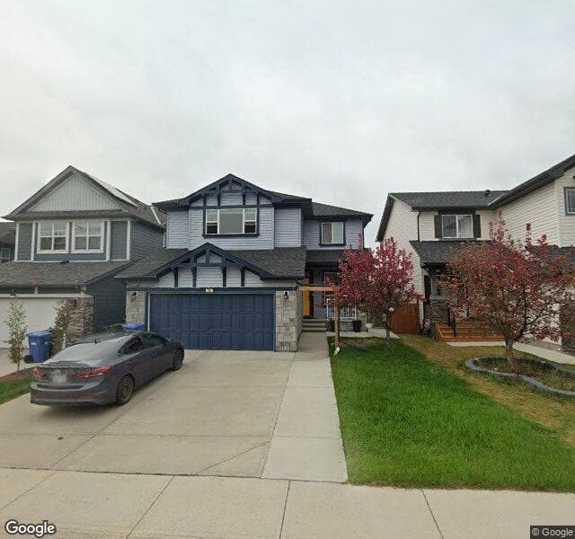 Street view of 38 Silverado Skies Crescent SW, Calgary