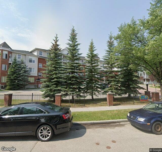Street view of 56 Prestwick Pond Terrace SE, Calgary