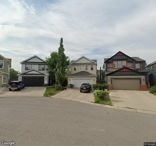 Street view of 222 Copperleaf Bay SE, Calgary