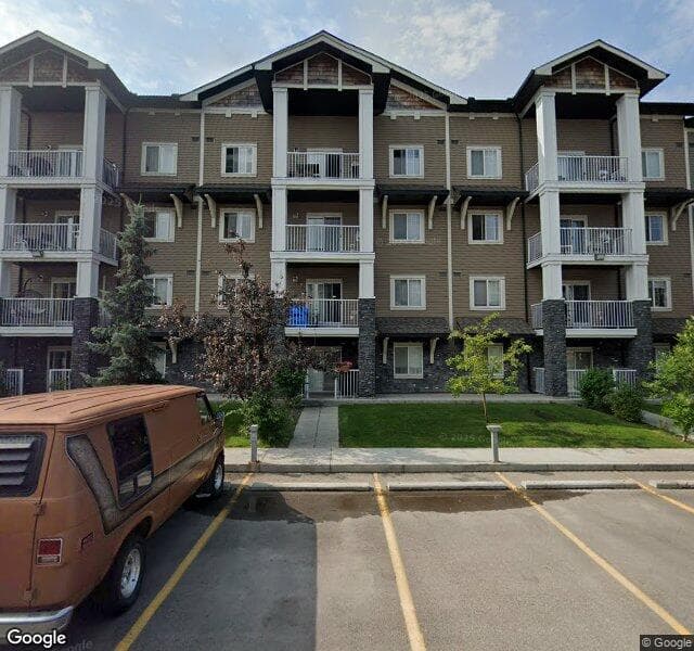 Street view of 115 Prestwick Villas SE, Calgary