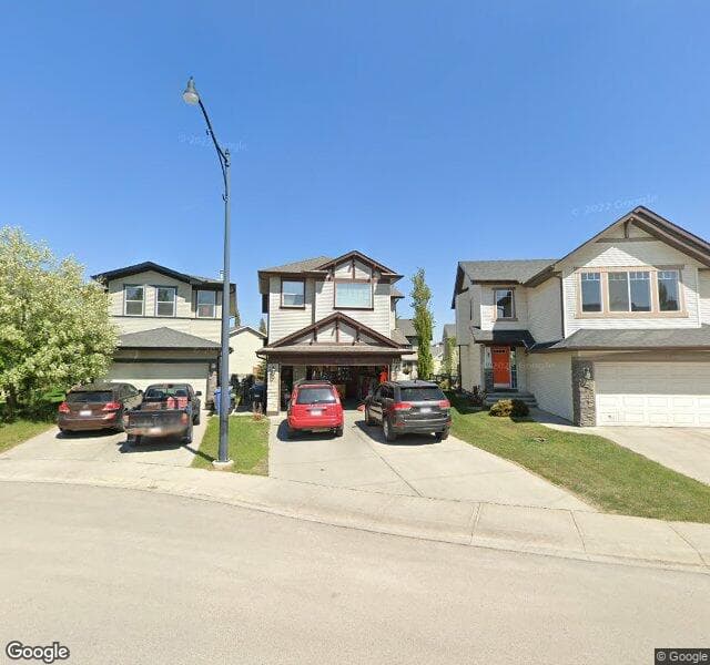 Street view of 163 Cougarstone Court SW, Calgary