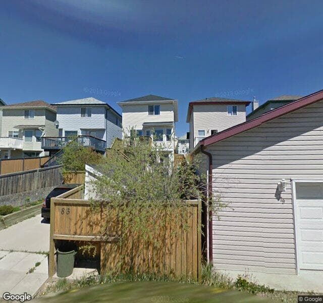 Street view of 83 Bridlewood Common SW, Calgary