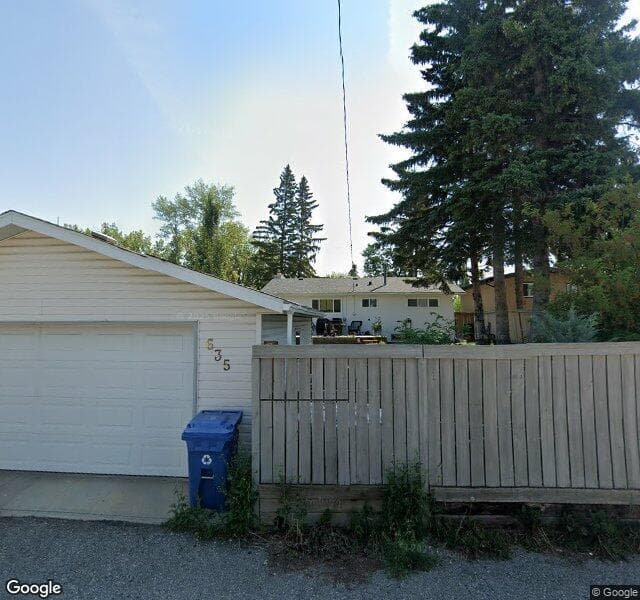 Street view of 635 Acadia Drive SE, Calgary