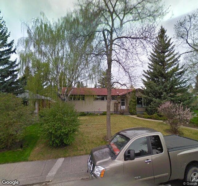 Street view of 33 Warwick Drive SW, Calgary