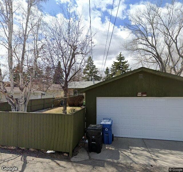 Street view of 8616 Atlas Drive SE, Calgary