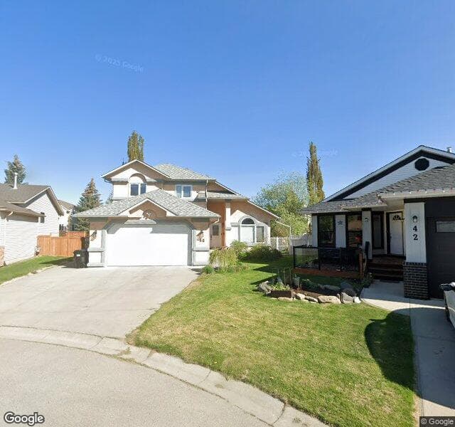 Street view of 46 Sandalwood Heights NW, Calgary