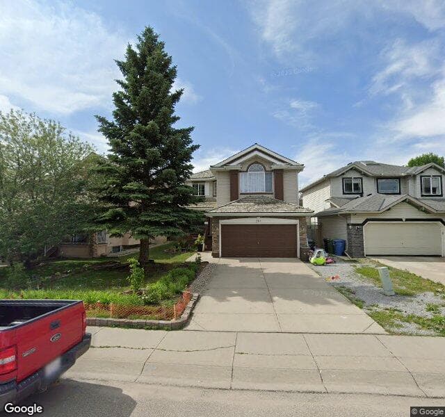 Street view of 281 Chaparral Drive SE, Calgary