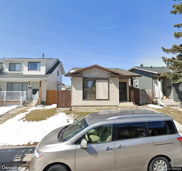Street view of 67 Castlegreen Close NE, Calgary