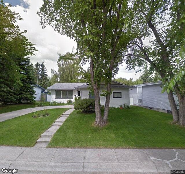 Street view of 9623 Oakhill Drive SW, Calgary
