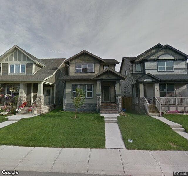 Street view of 42 Skyview Springs Rise NE, Calgary