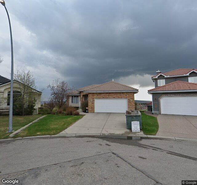 Street view of 68 Hawkmount Heights NW, Calgary