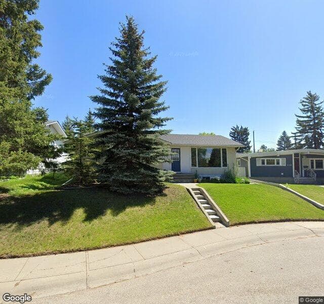 Street view of 6124 Lewis Drive SW, Calgary