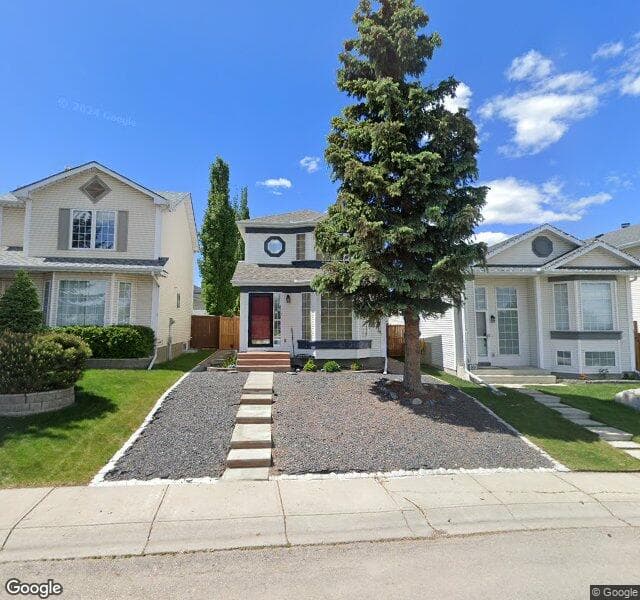 Street view of 155 Hidden Green NW, Calgary