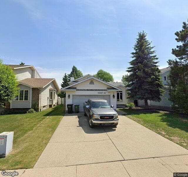 Street view of 12327 45 Street NW, Edmonton