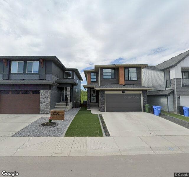 Street view of 516 Cranbrook Gardens SE, Calgary