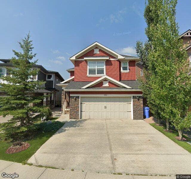 Street view of 104 Cougar Ridge Green SW, Calgary