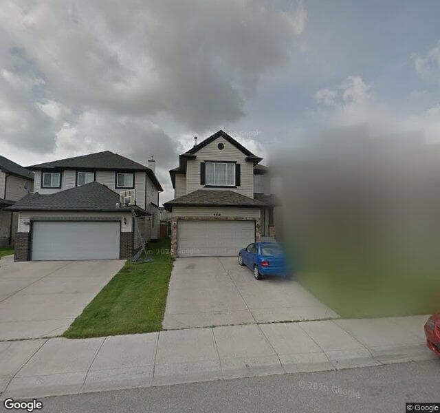Street view of 8402 Saddleridge Drive NE, Calgary