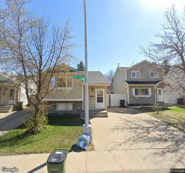 Street view of 9613 184 Street NW, Edmonton