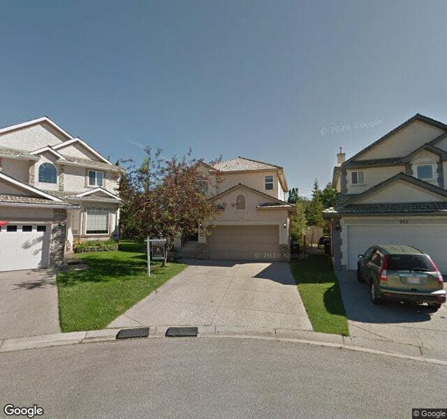 Street view of 949 Sierra Morena Court SW, Calgary