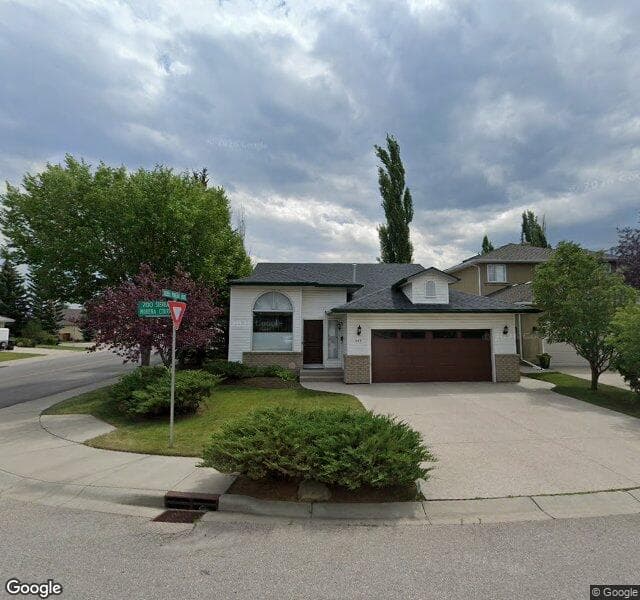 Street view of 743 Sierra Morena Court SW, Calgary