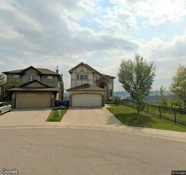 Street view of 402 Tuscany Ravine Road NW, Calgary