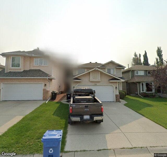 Street view of 158 Scanlon Hill NW, Calgary