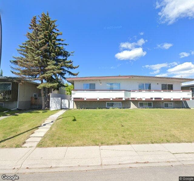 Street view of 6617 Huntridge Hill NE, Calgary