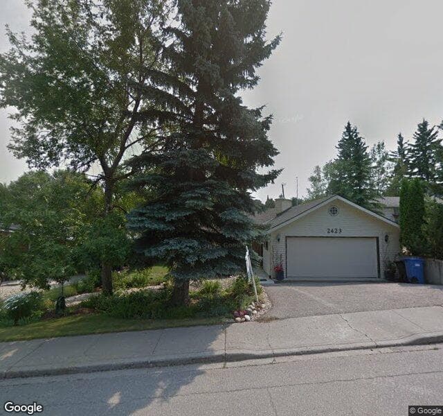 Street view of 2423 Sandhurst Avenue SW, Calgary