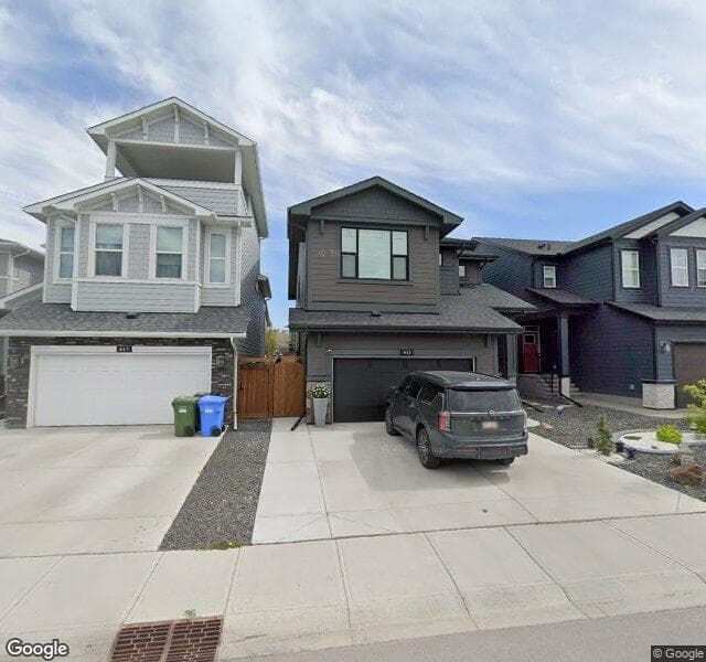Street view of 613 Cranbrook Gardens SE, Calgary