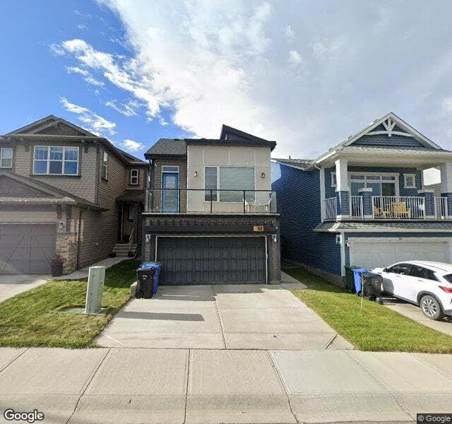 Street view of 58 Sage Bluff View NW, Calgary