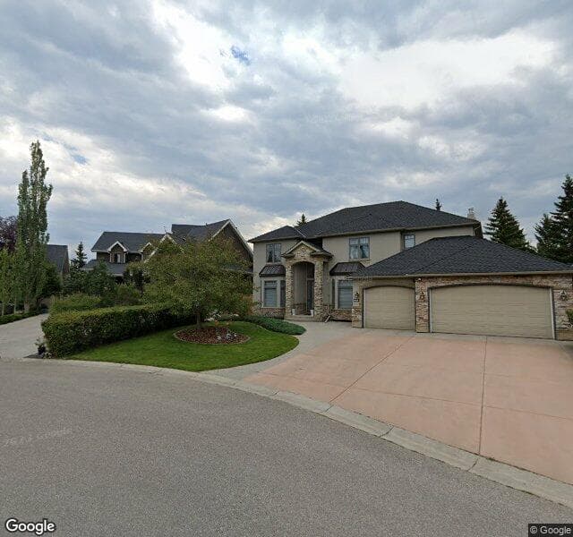 Street view of 206 Aspen Meadows Court SW, Calgary