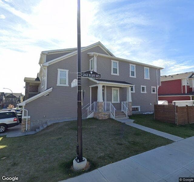 Street view of 75 Sage Bluff View NW, Calgary