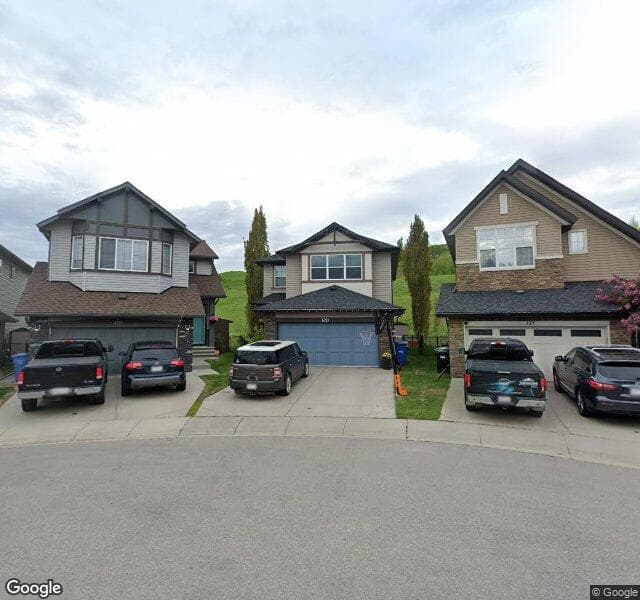 Street view of 128 Chaparral Valley Terrace SE, Calgary