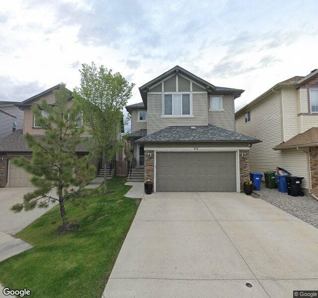 Street view of 62 Chaparral Valley Place SE, Calgary