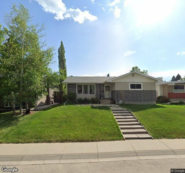 Street view of 3419 Button Road NW, Calgary