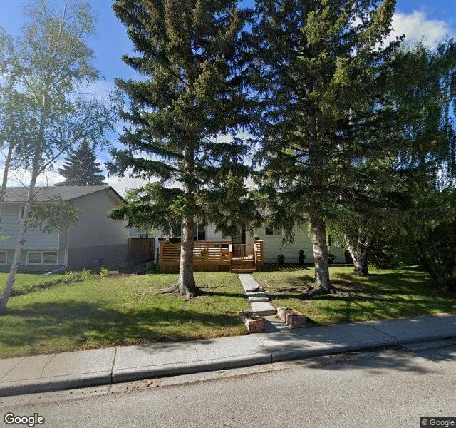 Street view of 96 Glacier Drive SW, Calgary