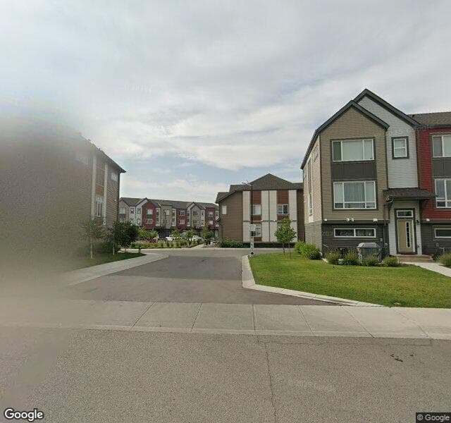 Street view of 96 Copperstone Villas SE, Calgary