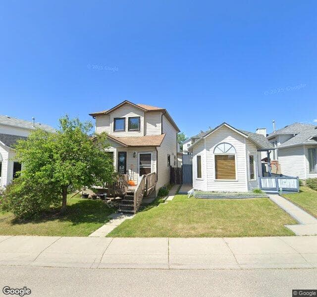 Street view of 72 Hunterhorn Crescent NE, Calgary