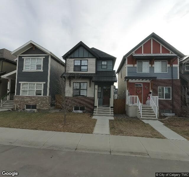 Street view of 76 Masters Heights SE, Calgary