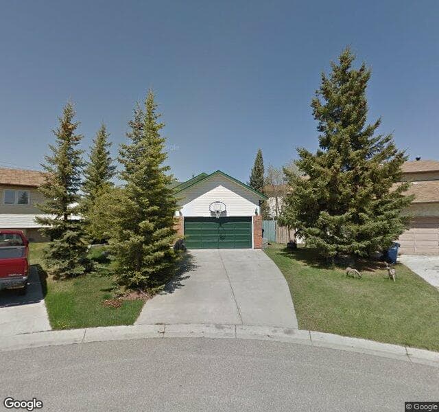 Street view of 123 Ranchridge Court NW, Calgary
