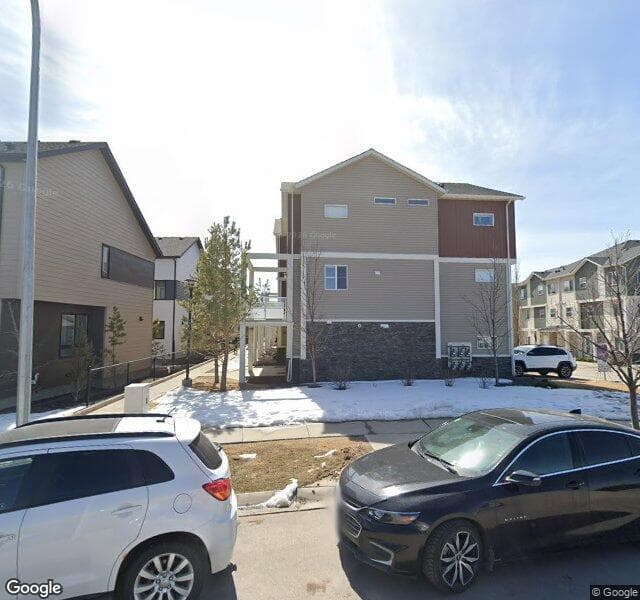 Street view of 112 Redstone View NE, Calgary