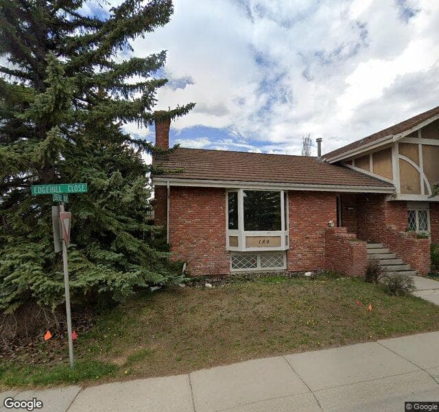 Street view of 180 Edgehill Close NW, Calgary