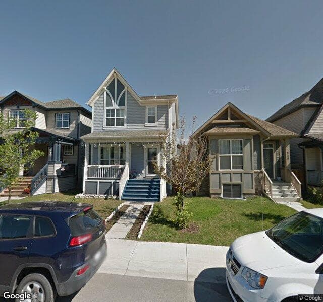 Street view of 235 New Brighton Landing SE, Calgary