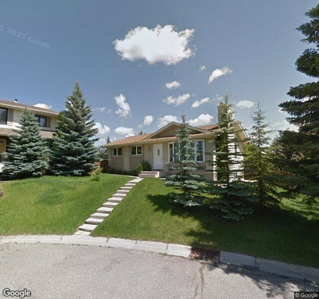 Street view of 48 Silverstone Place NW, Calgary